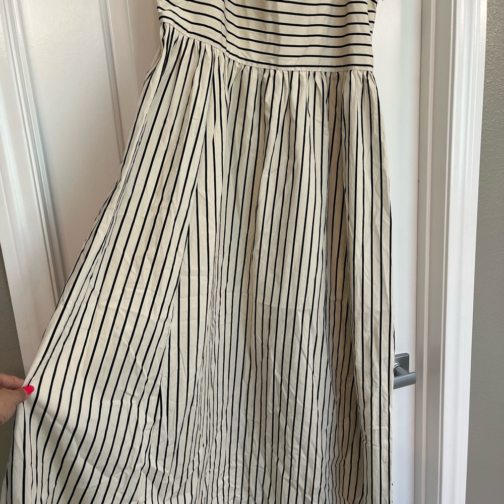 H&M Stripe Midi Dress Size Medium - Picture 6 of 7